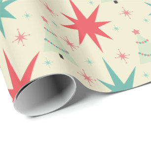 1950s Retro Christmas Wrapping Paper