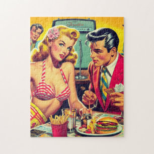 1950s Retro Coulpe Jigsaw Puzzle