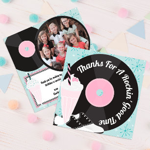 1950s Retro Diner Birthday Thank You Card – Sock H