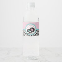 1950s Retro Diner Water Bottle Label – Sock Hop Ro