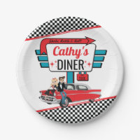 1950's Retro Diner White, Teal, Red Birthday Party
