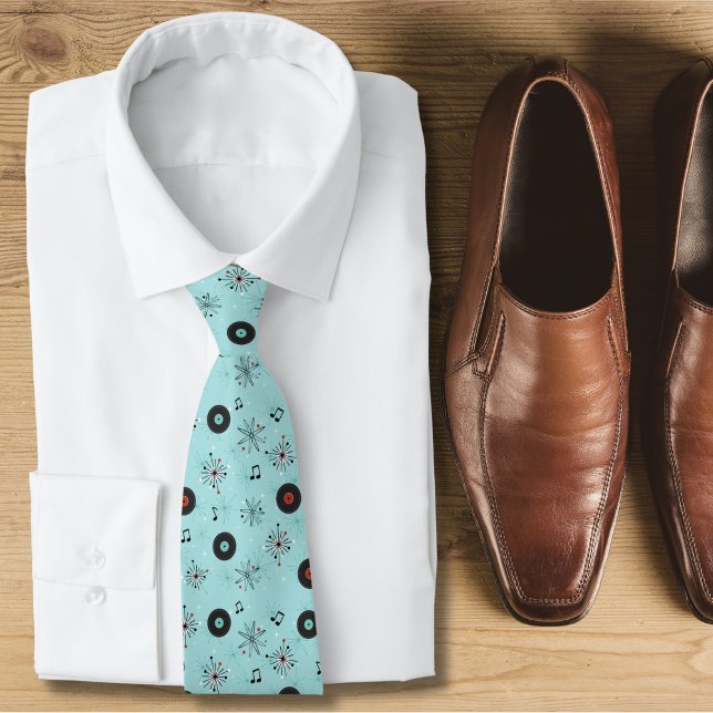 1950s Retro Music Neck Tie (Retro 1950s music tie)