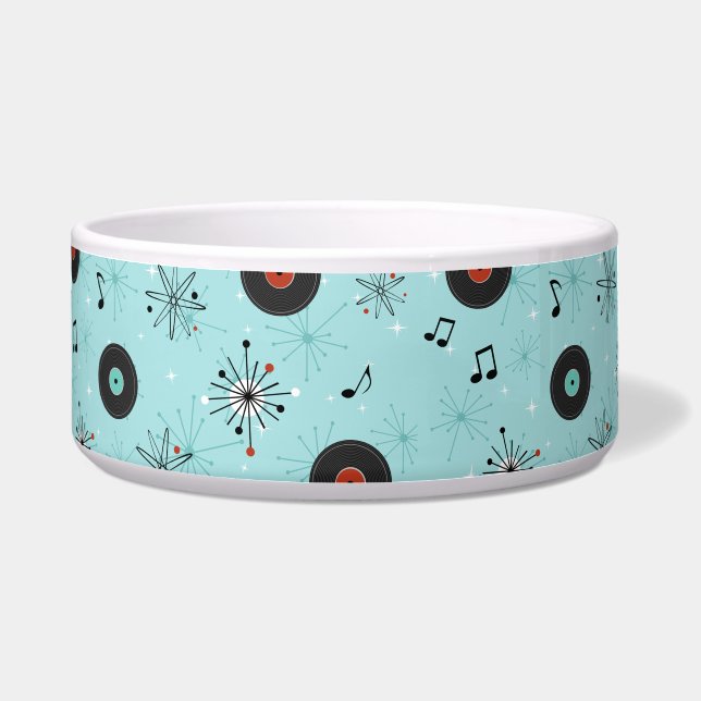 1950s Retro Music Records Blue (Front)