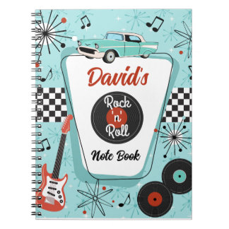 1950's Retro Rock 'n' Roll Music Notebook