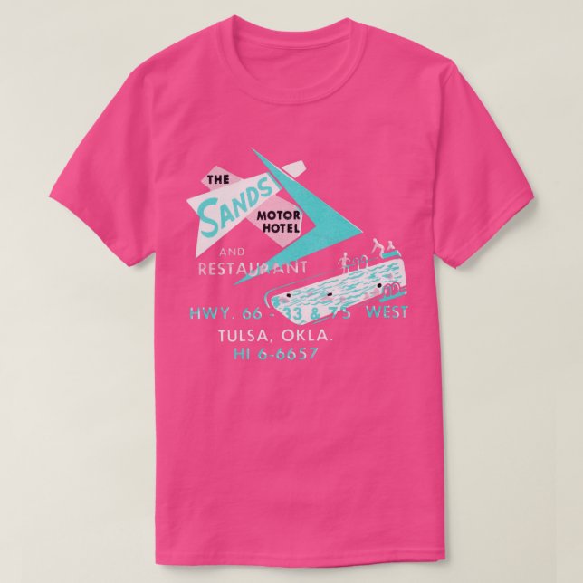 1950s Sands Motor Hotel on Route T-Shirt (Design Front)