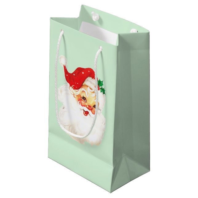 1950s Santa Claus Small Gift Bag (Front Angled)