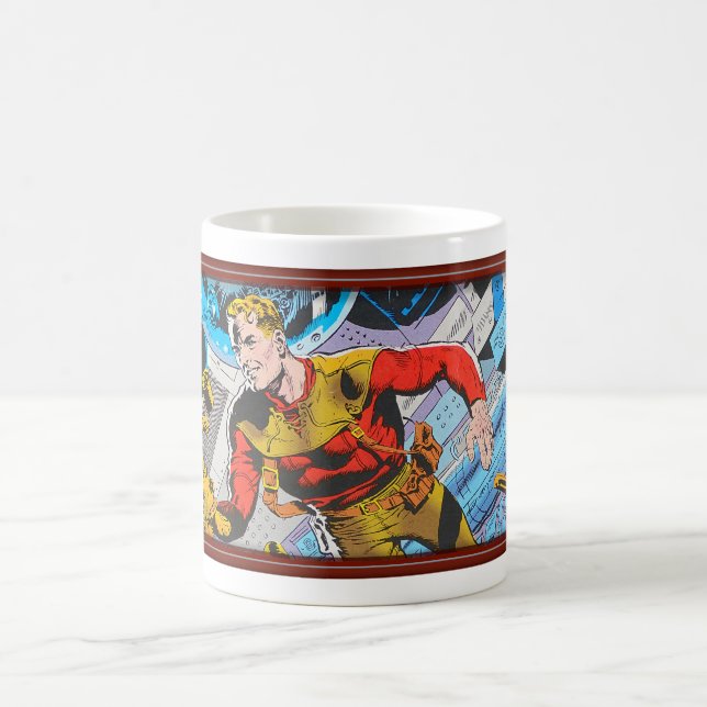 1950S SCI FI COMIC BOOK ART COFFEE MUG (Center)