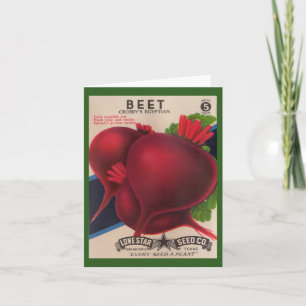 1950s seed packet Beets Note Card