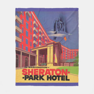 1950s Sheraton Park Hotel - Washington, DC ad Fleece Blanket