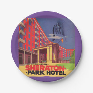 1950s Sheraton Park Hotel - Washington, DC ad Paper Plate