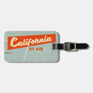 1950s style California "by air" travel poster Luggage Tag
