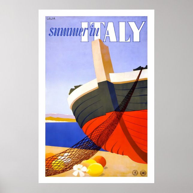 1950s Summer in Italy - Italian Seaside Vintage Poster (Front)