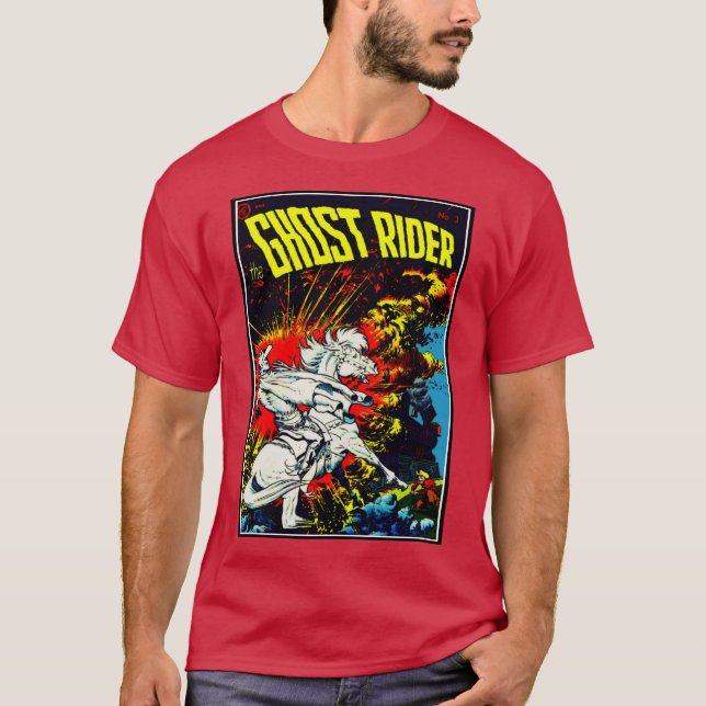 1950's 'The Ghostrider' Horror Comics T-Shirt (Front)
