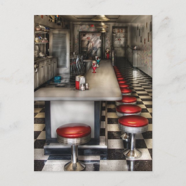 1950's - The Ice Cream Parlor  Postcard (Front)