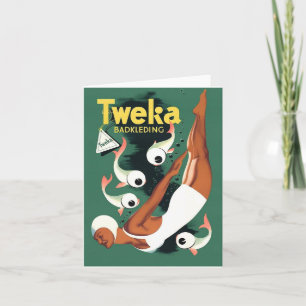1950s Tweka swimsuit ad Note Card