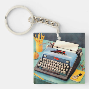 1950s typewriter ad image key ring