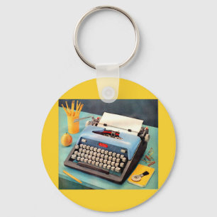 1950s typewriter ad image key ring