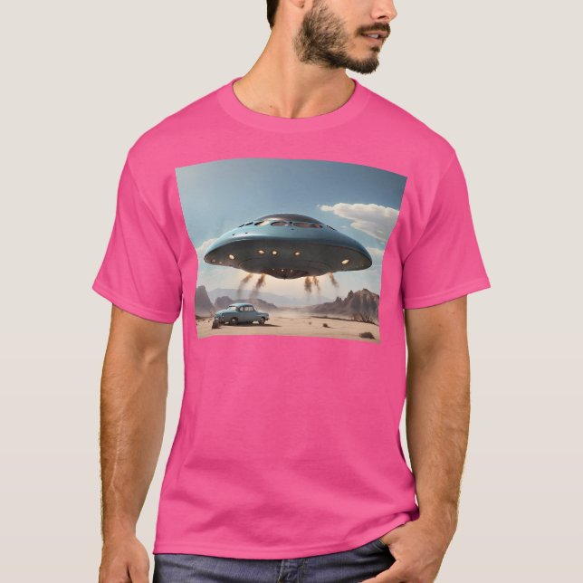 1950S Ufo  Classic Car Canvas Print Out Of This Wo T-Shirt (Front)
