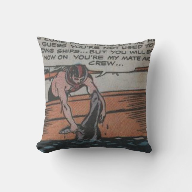 1950s Vintage Adventure Comic Cushion (Front)