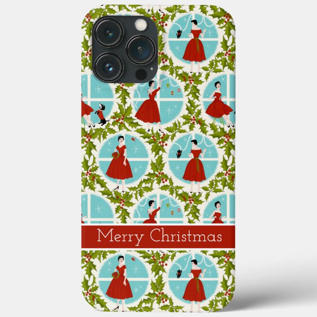 1950's Vintage Christmas Case-Mate iPhone Case (Back)