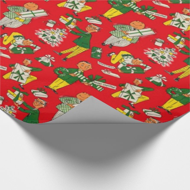 1950s Vintage Christmas Gift Wrap (Corner)