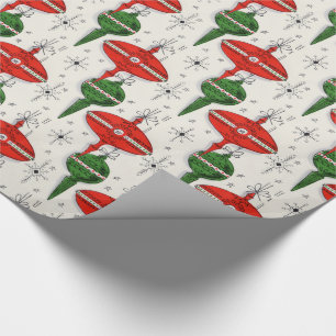1950s Vintage Christmas Ornament Wrapping Paper