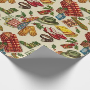 1950s Vintage Christmas Wrapping Paper