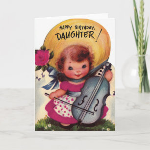1950s Vintage Happy Birthday Daughter Card