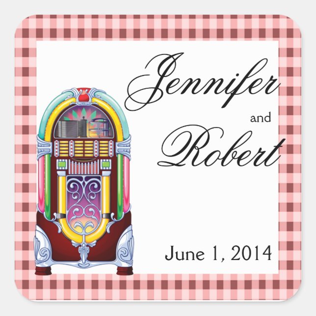 1950s Vintage Jukebox Envelope Seal (Front)