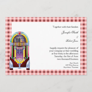 1950s Vintage Jukebox Wedding Invitation