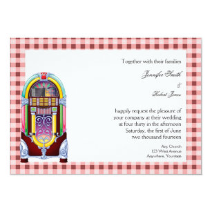 1950s invitation jukebox card cm invitations 5x7 paper announcements zazzle