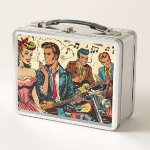 1950s Vintage Rock and Roll Comics Metal Lunch Box