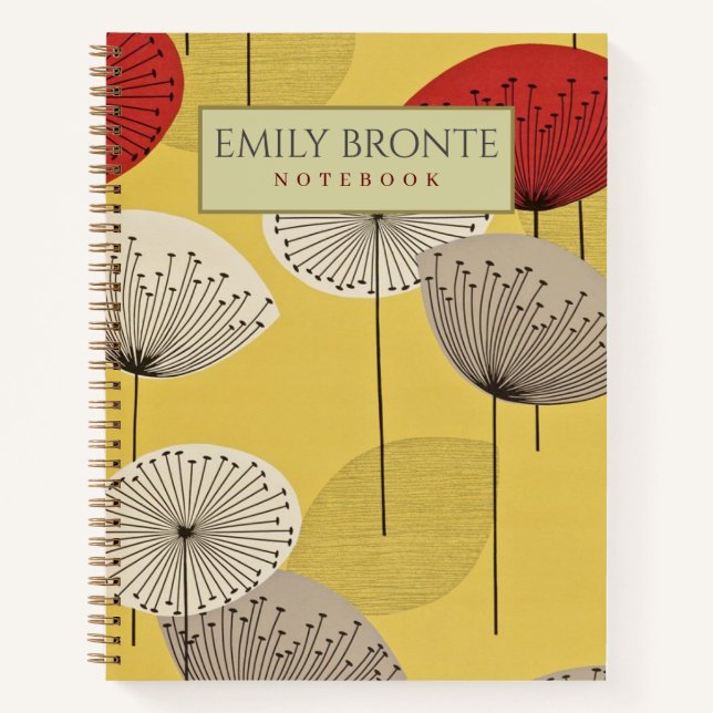 1950's vintage wallpaper Personalised Notebook (Front)