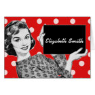 1950s Woman with a Sign Place Card