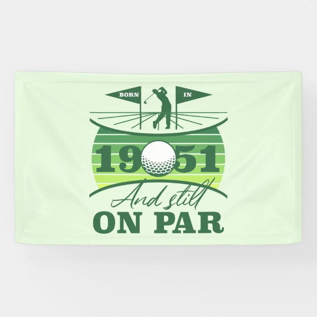 1951 70th Birthday Golf Lover Banner (Horizontal)