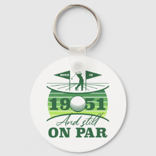 1951 70th Birthday Golf Lover Key Ring