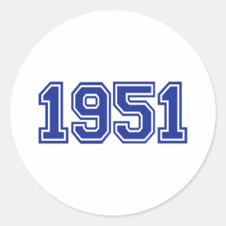 1951 Birthday Classic Round Sticker