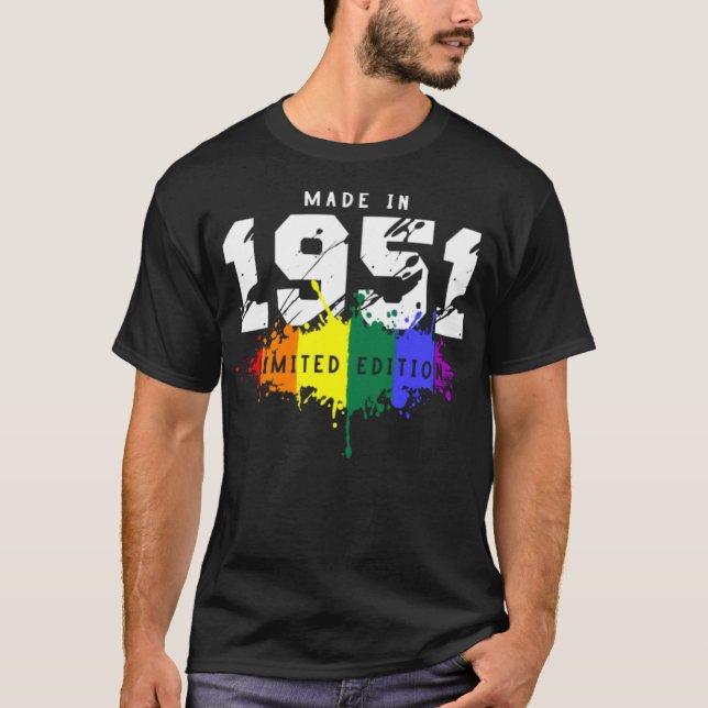 1951 Birthday Gay LGBT  T-Shirt (Front)
