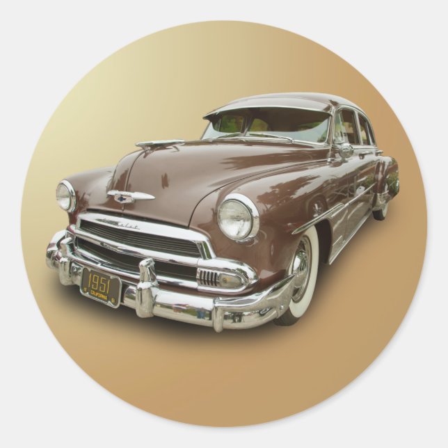 1951 CHEVROLET CLASSIC ROUND STICKER (Front)