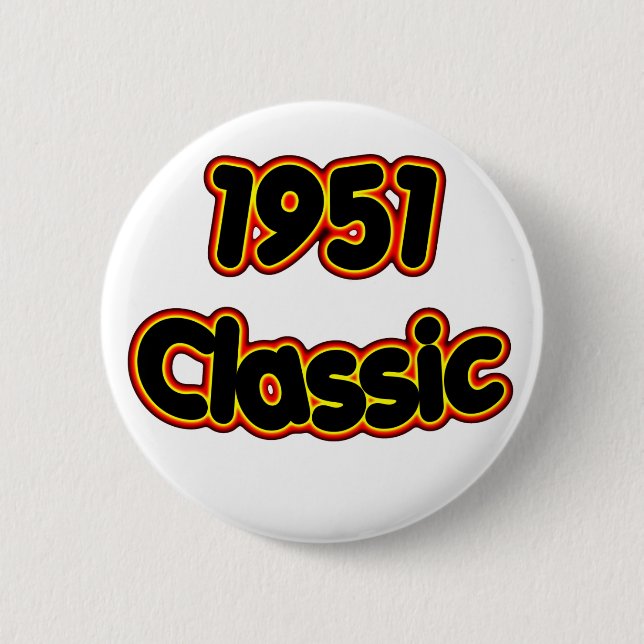 1951 Classic 6 Cm Round Badge (Front)