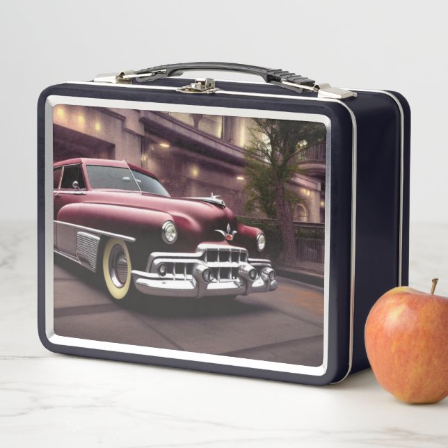 1951 Classic Car Metal Lunch Box (In Situ)