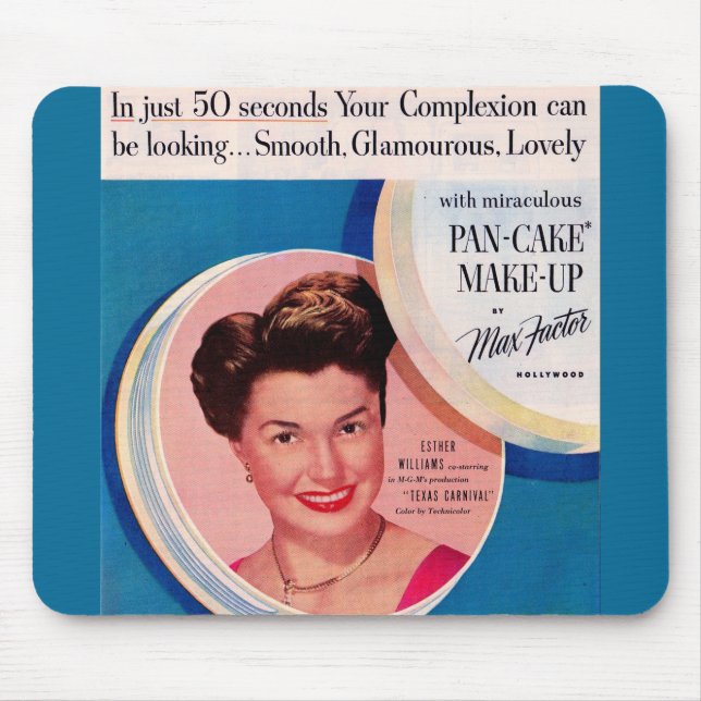 1951 Esther Williams make-up ad Mouse Mat (Front)