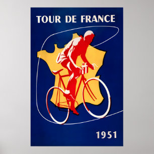 1951 French Bicycle Race Poster Prints