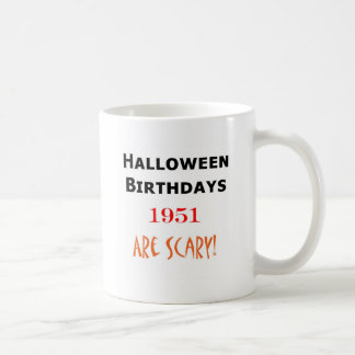 1951 halloween birthday coffee mug