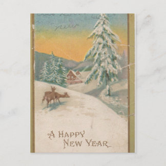 1951 Happy New Year Postcard