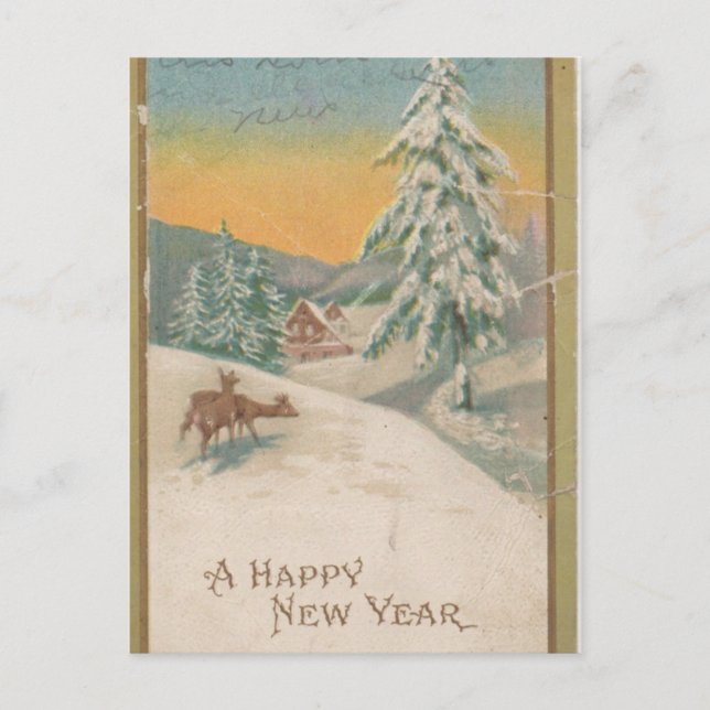 1951 Happy New Year Postcard (Front)