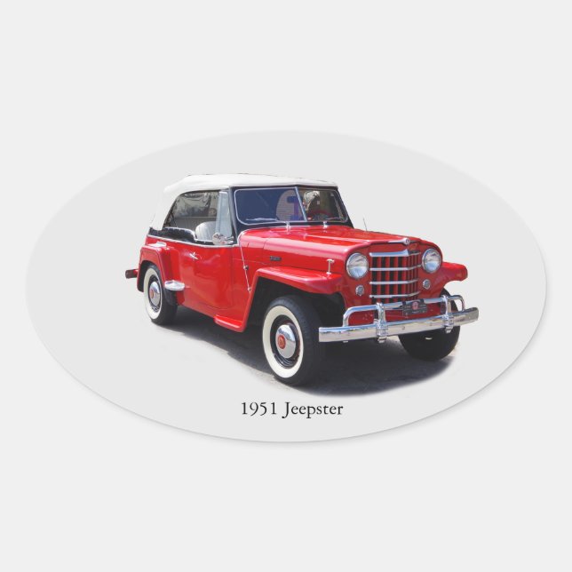 1951 Jeepster Oval Sticker (Front)