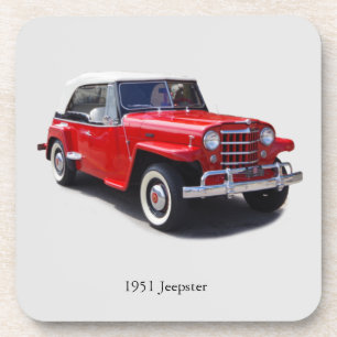 1951 Jeepster top up set of 6 coasters
