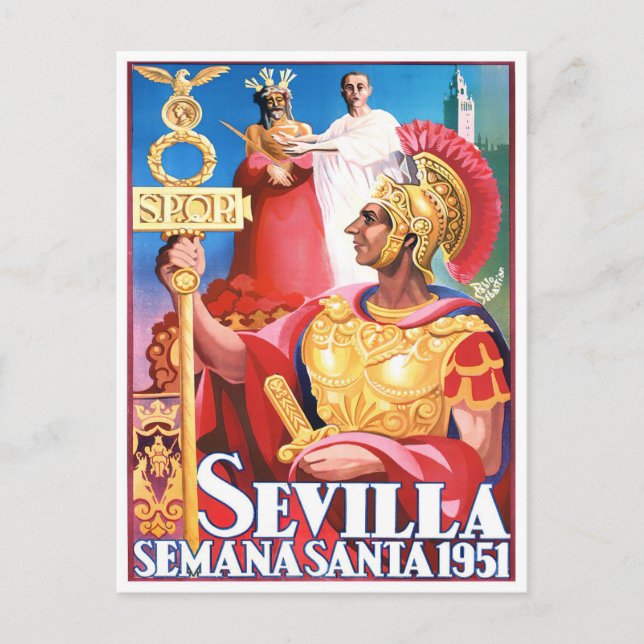 1951 Sevilla Spain vintage travel postcard (Front)