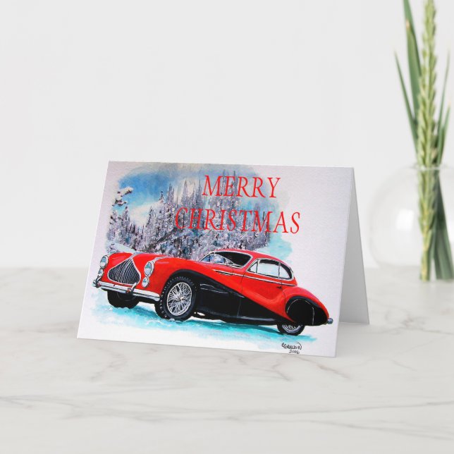 1951 Talbot-Lago T26 GS Coupe CHRISTMAS CARD (Front)